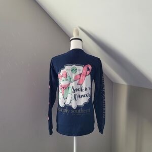 Simply Southern Sock It To Cancer Long Sleeve Shirt